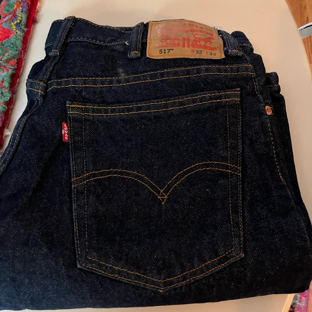 Mens new dark denim Levi’s 517 32x32
